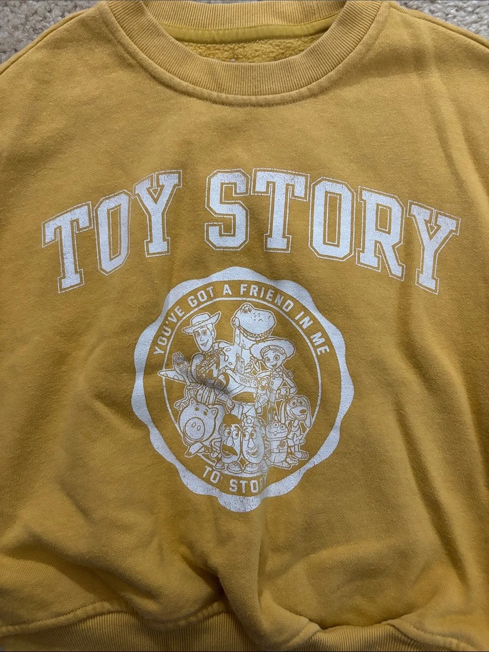 GAP Toy Story Golden Yellow Kids Sweatshirt